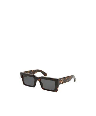 Off-white Rectangular Frame Sunglasses In Brown