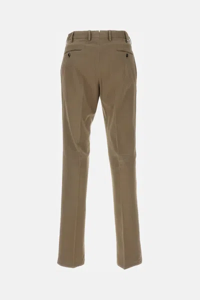 Pt01 Mid-rise Slim-cut Chinos In Brown