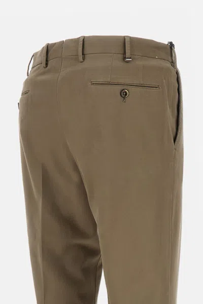 Pt01 Mid-rise Slim-cut Chinos In Brown