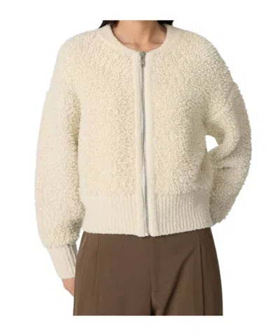 Bottega Veneta Wool Loop And Rib Cardigan In Neutral
