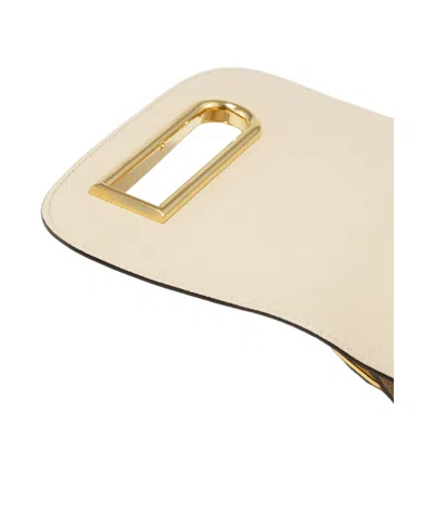 Delvaux Flip Shoulder Bag In Brown