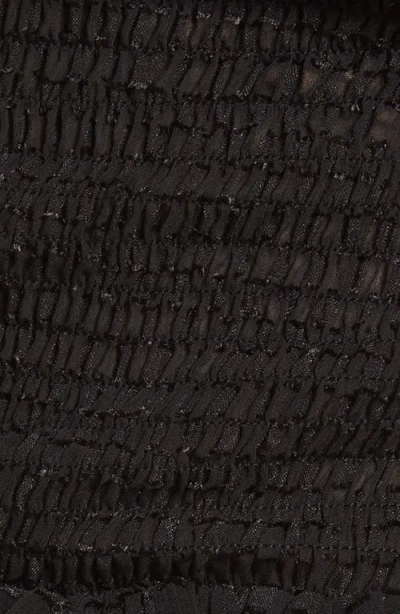 Astr The Label Sequin Check Blouse In Black