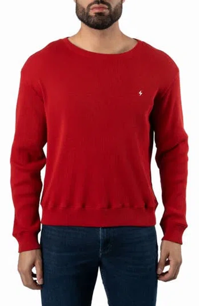 Jared Lang Ribbed Crewneck Sweater In Red