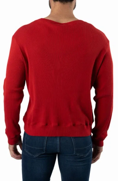 Jared Lang Ribbed Crewneck Sweater In Red
