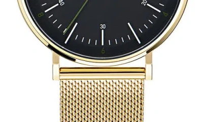 Ted Baker London Timeless Mesh Bracelet Watch In Gold