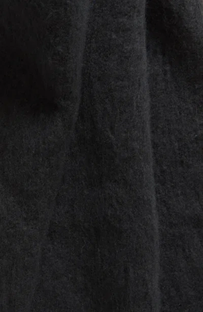 Nordstrom Brushed Fringed Scarf In Black
