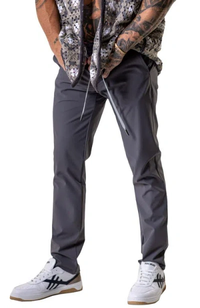 Maceoo Resistance Solid Grey Drawstring Pants In Gray