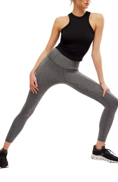 Free People Fp Movement Never Better Heathered Leggings In Black