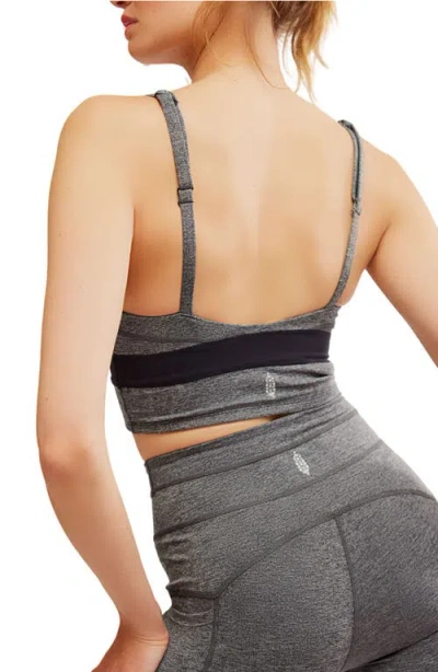 Free People Fp Movement Mountain Colorblock Crop Camisole In Gray