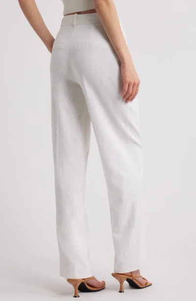 Open Edit Everyday Linen Blend Pants In White