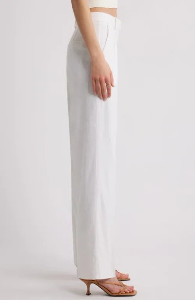 Open Edit Everyday Linen Blend Pants In White