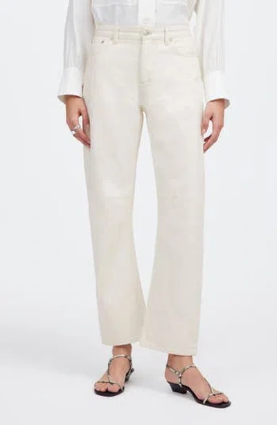 Madewell The Emmett Patch Pocket Edition Wide Leg Jeans In Neutral