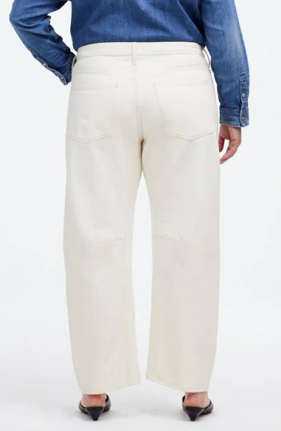 Madewell The Emmett Patch Pocket Edition Wide Leg Jeans In Neutral