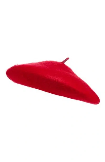 Nordstrom Wool Blend Beret In Red