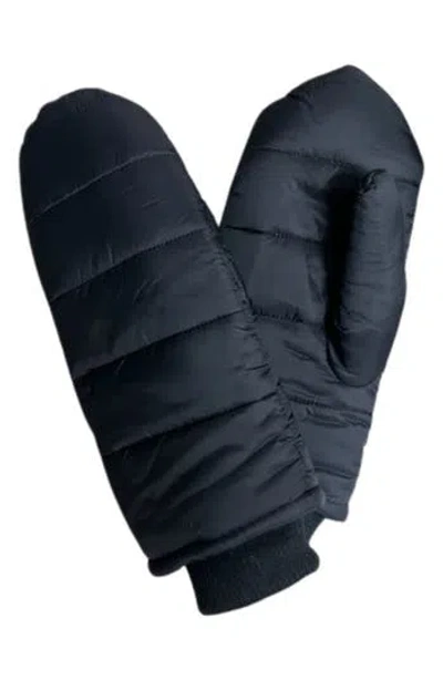 Marcus Adler Nylon Puffer Mittens In Blue