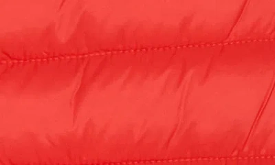 Save The Duck Milena Water Resistant Hooded Puffer Vest In Red