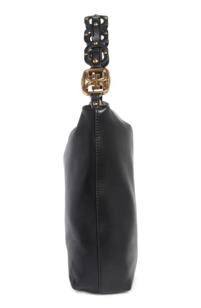 Sam Edelman Marilyn Chain Link Leather Shoulder Bag In Black