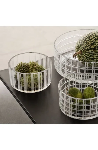 Orrefors Cut In Number Small Serving Bowl In Transparent