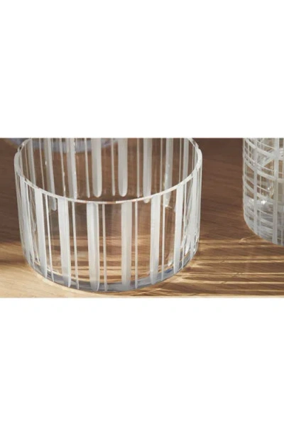 Orrefors Cut In Number Small Serving Bowl In Transparent