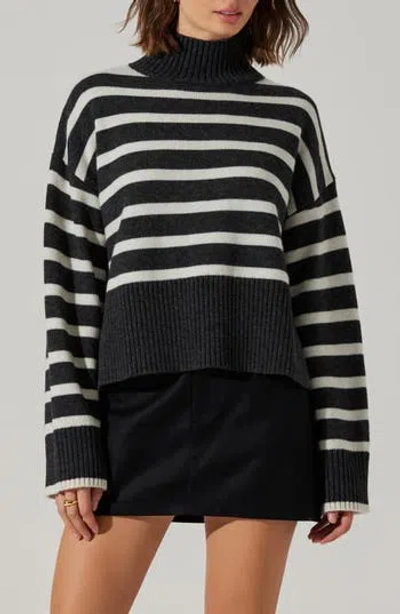 Astr The Label Sophea Stripe Sweater In Black