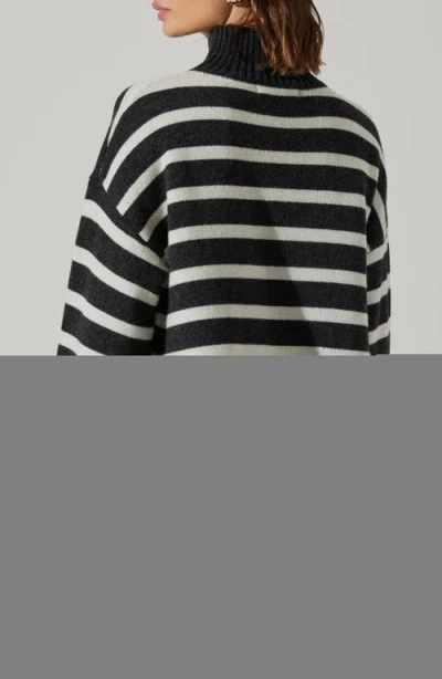 Astr The Label Sophea Stripe Sweater In Black