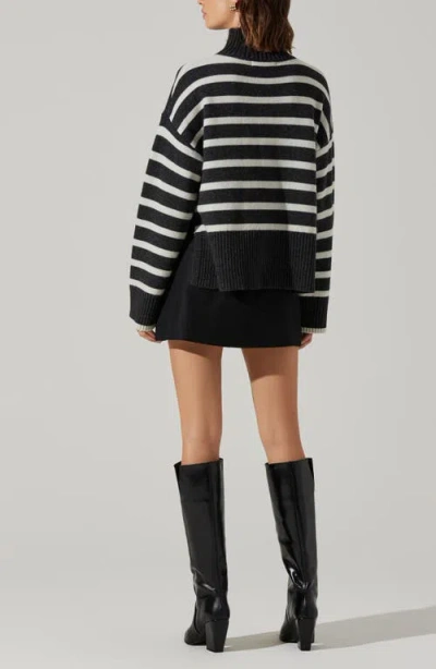 Astr The Label Sophea Stripe Sweater In Black