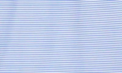 Tailorbyrd Stripe Print Performance Polo In Blue