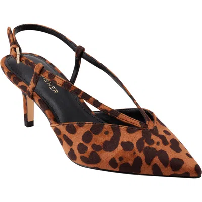 Marc Fisher Women's Avila Slingback Kitten Heel Pumps In Brown