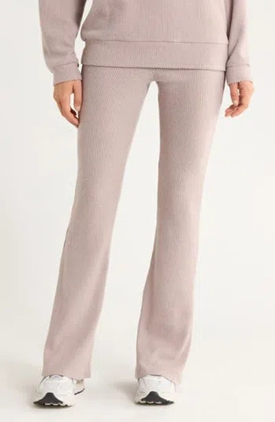 X By Gottex Ribbed Flare Leggings In Animal Print