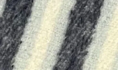 Marcus Adler Stripe Woven Fringe Scarf In Gray