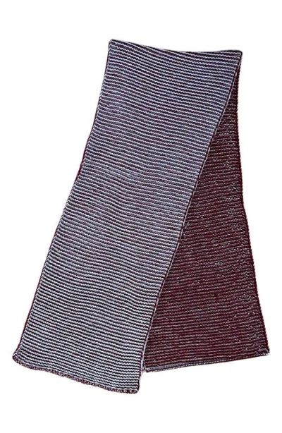 Marcus Adler Two-tone Open Knit Scarf In Brown