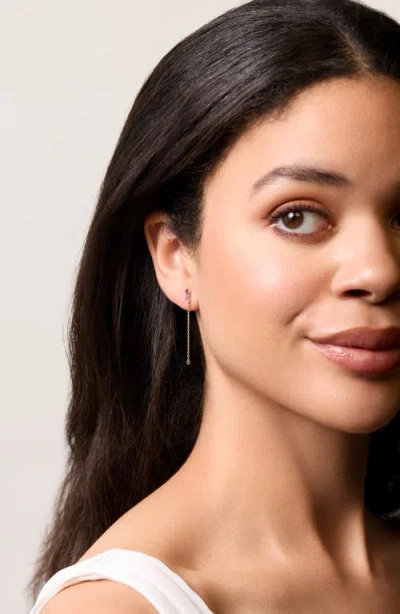 Bony Levy 14k Yellow Gold Color Semiprecious Stone & Diamond Chain Drop Earrings In Gold