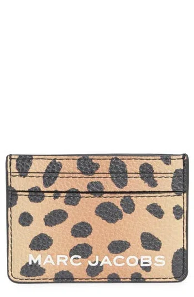 Marc Jacobs Cheetah Print Leather Card Case In Multi
