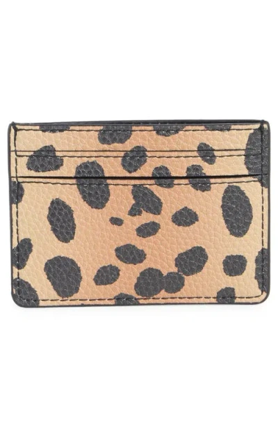 Marc Jacobs Cheetah Print Leather Card Case In Multi