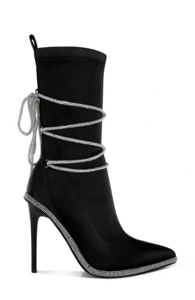 London Rag Dacia Pointed Toe Boot In Black