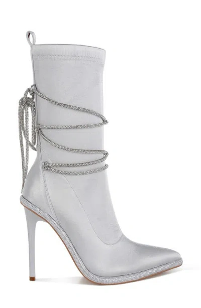 London Rag Dacia Pointed Toe Boot In White