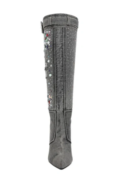London Rag Cornik Pointed Toe Knee High Boot In Gray