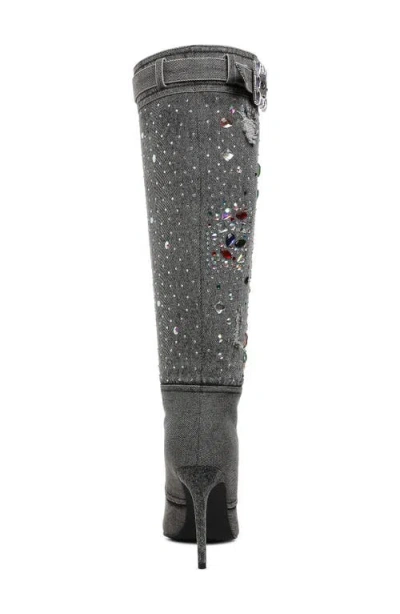 London Rag Cornik Pointed Toe Knee High Boot In Gray