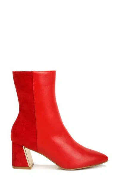 London Rag Desire Bootie In Red