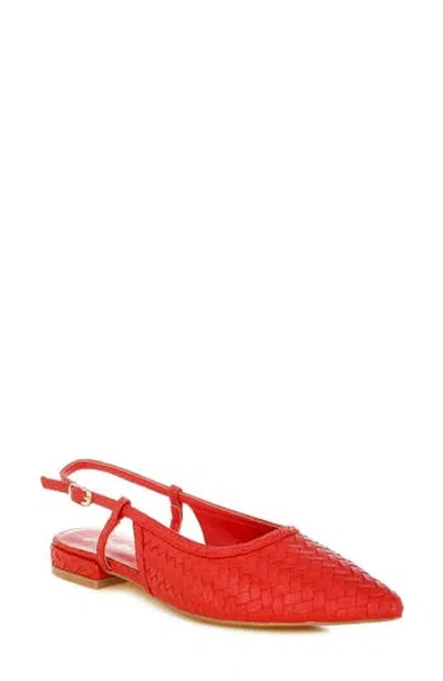 London Rag Kurina Pointed Toe Flat In Red