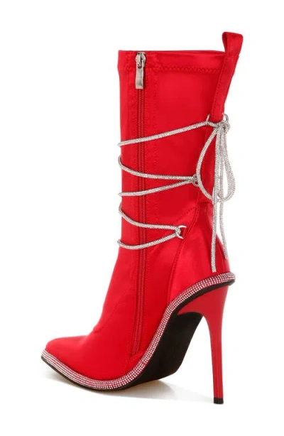 London Rag Dacia Pointed Toe Boot In Animal Print