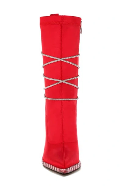 London Rag Dacia Pointed Toe Boot In Animal Print