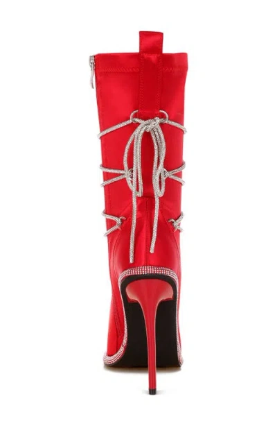 London Rag Dacia Pointed Toe Boot In Animal Print