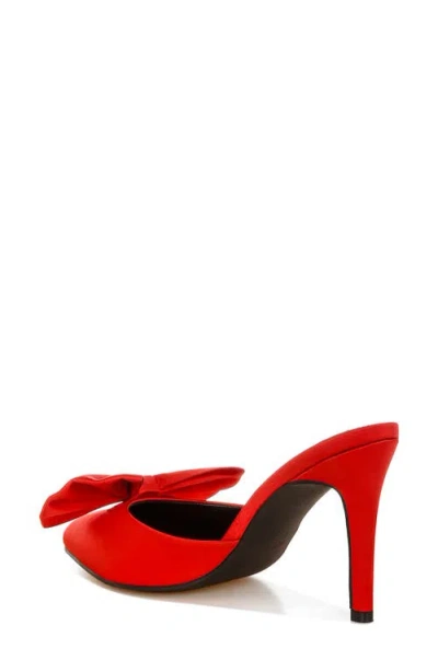 London Rag Sidonie Bow Mule Pump In Red