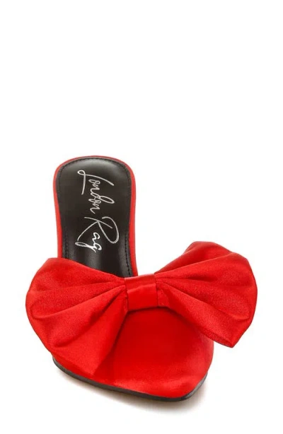 London Rag Sidonie Bow Mule Pump In Red