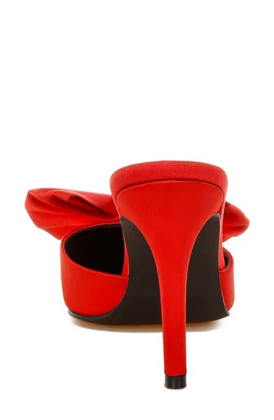London Rag Sidonie Bow Mule Pump In Red