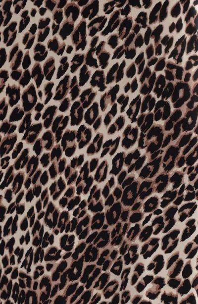 Rails Ebony Leopard Print Lace Satin Skirt In Brown