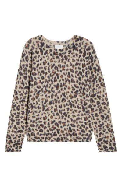 Caslonr Caslon(r) Leopard Print Raglan Wool & Cashmere Sweater In Neutral