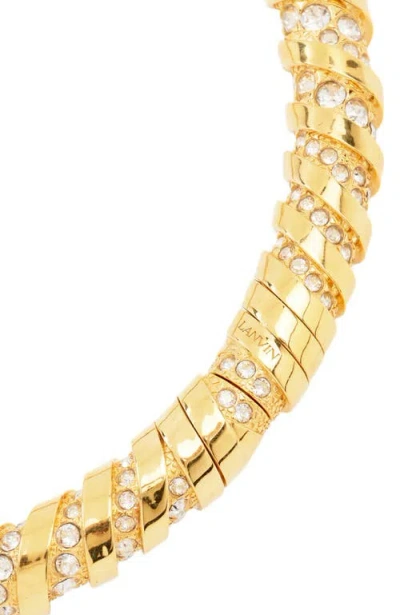 Lanvin Rhinestone Melodie Choker Necklace In Gold