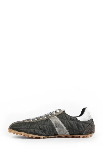 Maison Margiela Quilted-texture Sneakers With Rugged Sole And Suede Overlays In Animal Print